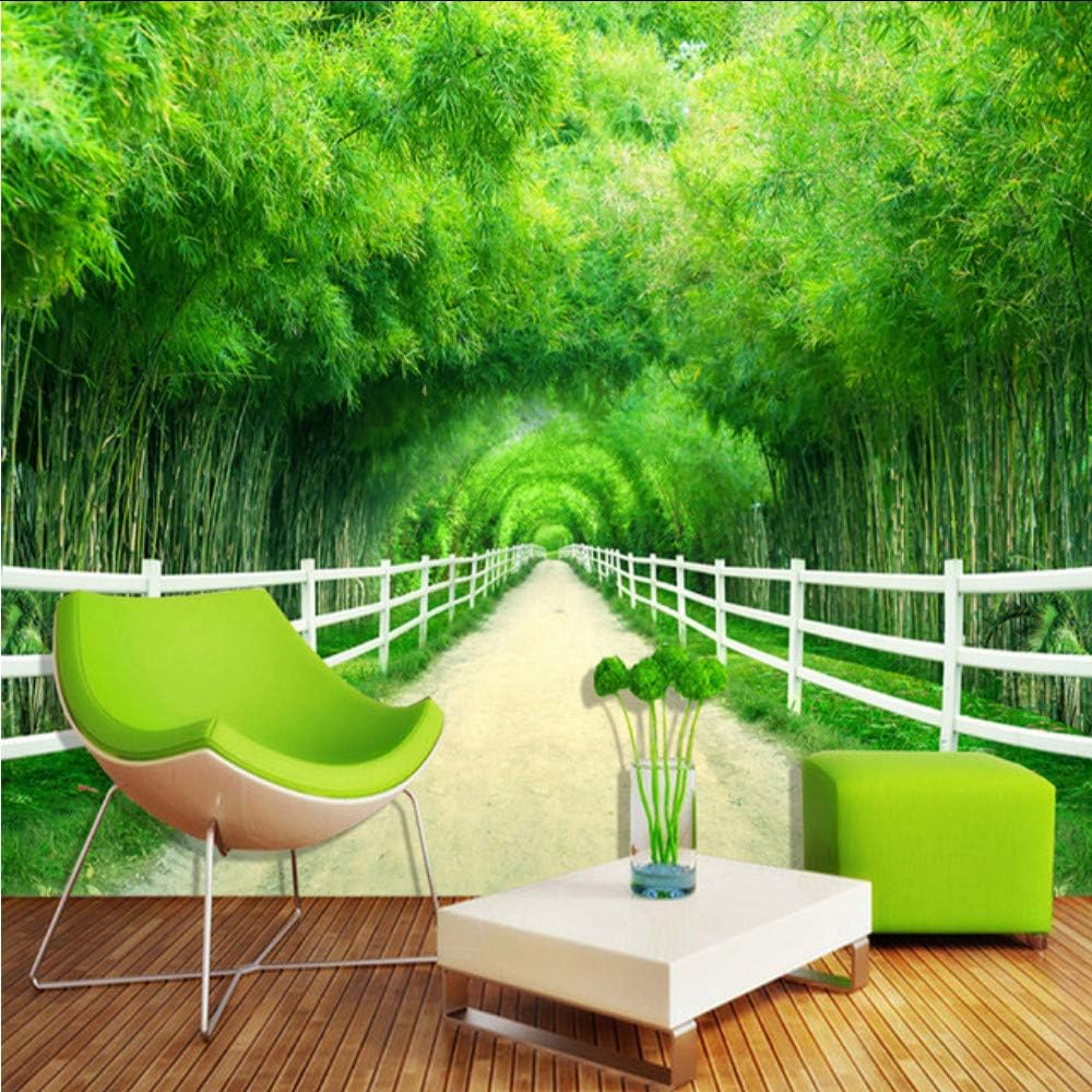 Xbwy Custom 3D Mural Wallpaper Modern Simple Bamboo Forest Fence Path Photo Wall Painting Living Room Tv Sofa Backdrop Wall Paper 3 D-200X140Cm