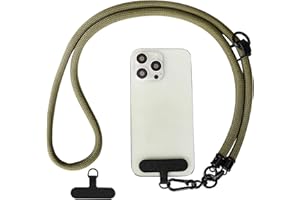 DASHTHER Cell Phone Lanyard, Universal Adjustable Detachable Phone Lanyard, Phone Strap, with Phone Lanyard Patch×2 (Army Green)