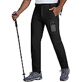 BLUE CHILL Mens Hiking Pants Lightweight Outdoor Quick Dry Waterproof Travel Pants with 4 Zipper Pockets