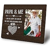 Mancheng-zi Papa and Me Picture Frames - Papa Gifts for Grandpa, Father's Day, Birthday or Christmas - 4x6 Frame
