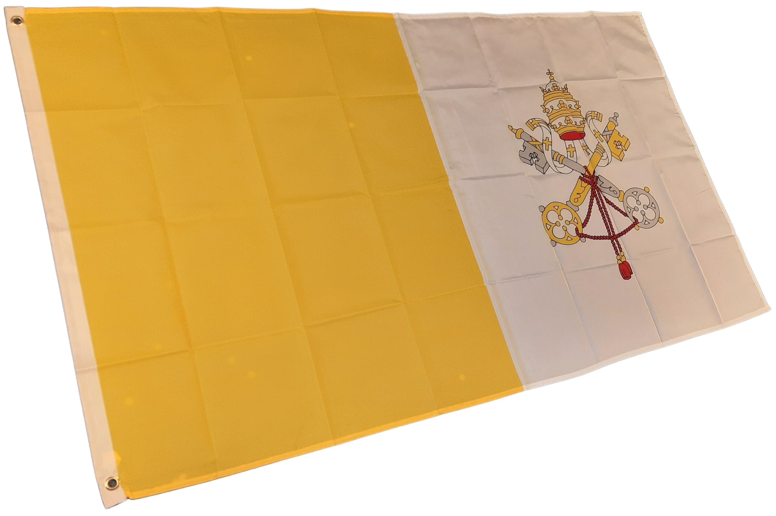 NWFlags Vatican City Flag 5ft x 3ft 75d Premium Polyester Suitable For Flagpoles | Strong Polyester 5x3 foot material Vatican flag with Eyelets