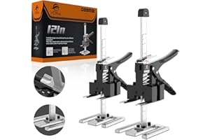 XClifes Labor Saving Handle 2 Pack, 12 In Construction Jack, Wall Tile Locator, Multi-Function Height Adjustment Lifting Device, Door Panel Lifting Cabinet Jack,Raised by 6.6 in,Load 520 LBS