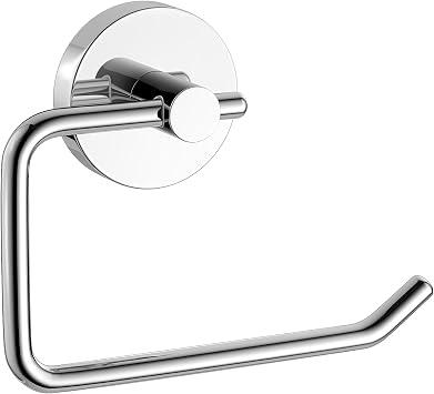 Modern Chrome Toilet Roll Holder Wall Mounted Round Bathroom Accessory Acc109 Ibathuk Amazon Co Uk Diy Tools