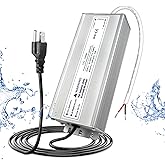 LED Driver Waterproof IP67 100W 12V LED Power Supply Transformer Adapter 110V AC to 12V DC Low Voltage Output with 3-Prong Plug 3.3 Feet Cable for LED Strip Lighting, Outdoor Use