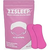 ZZSLEEP Pink Nasal Strips (30 Strips) – Extra-Strength for Better Sleep, Snoring Relief & Breathing – Ideal for Sports, Exercise & Nighttime – Skin-Friendly, Nasal Congestion Relief, Nose Tape