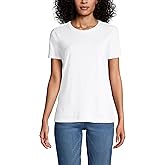 Lands' End Women's Relaxed American-Grown Supima Cotton Crew Neck T-Shirt
