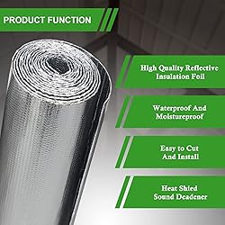 AGHITG Reflective Insulation Roll,24"x 50Ft Attic