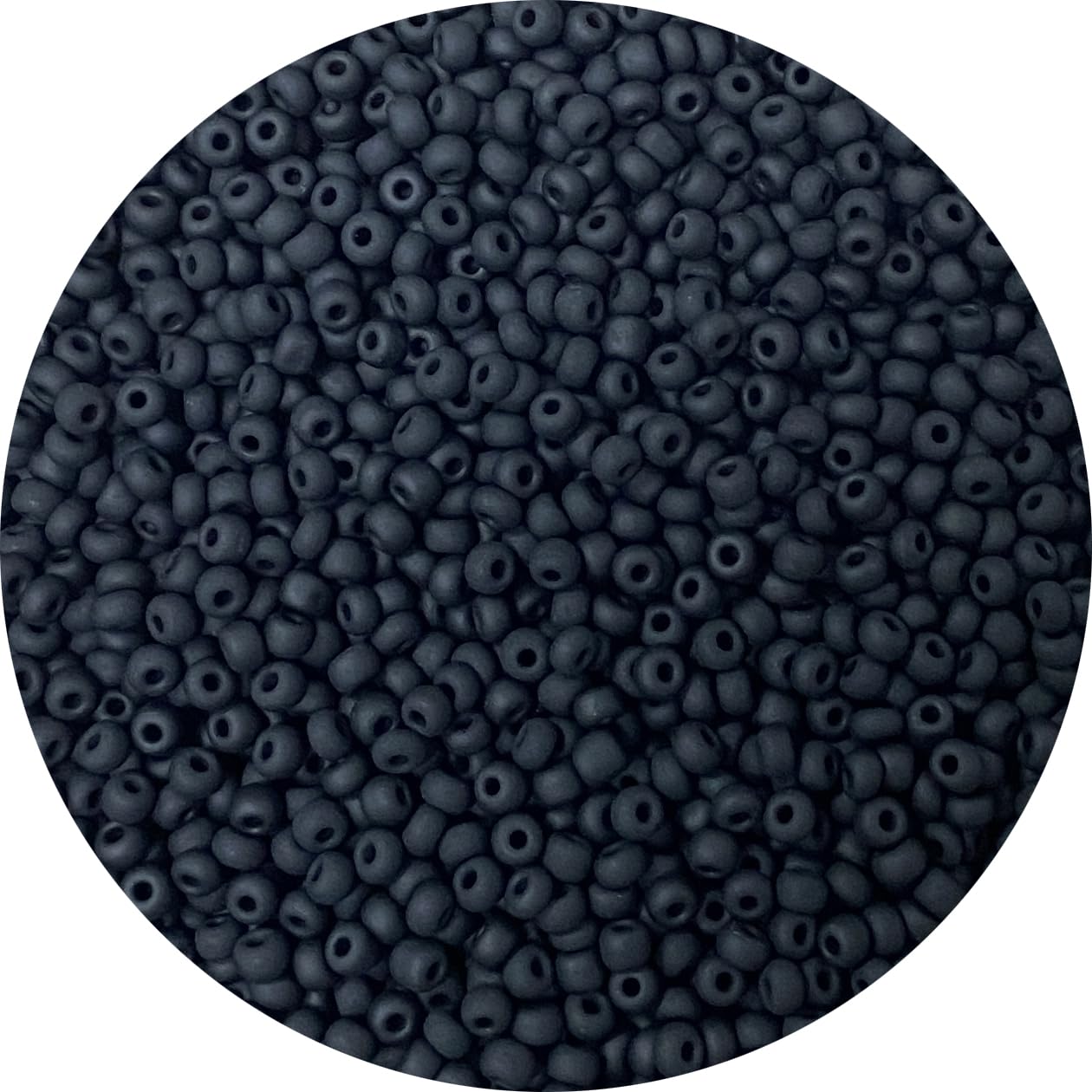 Bala&Fillic Matte Black Color 4mm Seed Beads About 1200pcs/100Grams in Bag, 6/0 Glass Craft Beads for Making Bracelet and Necklace (Matte Black) — image 1