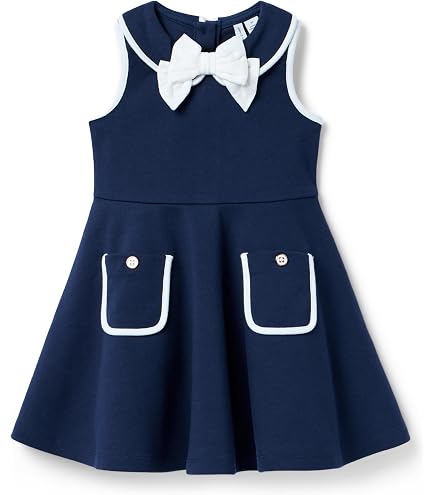 Janie and Jack Bow Sweater Dress, Navy Blue, 2T: Clothing, Shoes & Jewelry