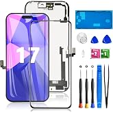 for iPhone 17 Screen Replacement for A3258, A3519, A3520, A3521 | 6.3 Inch iphone 17 replacement screen, Complete Repair Set, Highly Responsive Touch, Clear Viewing, Hardness Tempered Glass