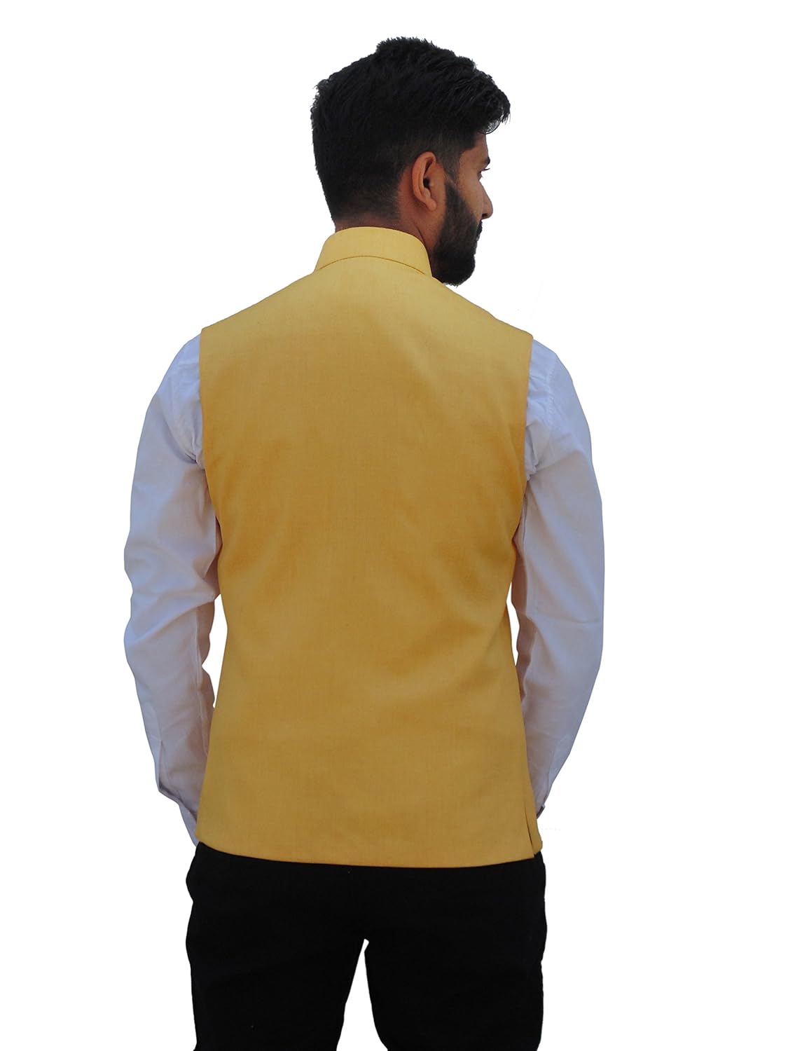 nehru jacket for men's (yellow)