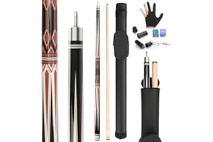 KMISE Pool Cues,Professional Billiard Cue Stick with Hard Case 58" Maple Pool Cue Stick Kit,Pool Sticks for Adults - Perfect 