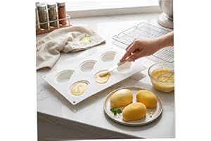 3D Mango Silicone Mold 6-Cavity Fruit Molds Non-Stick Easy Release Mango Molds Silicone for Mousse Cake Pastry Chocolate Dess