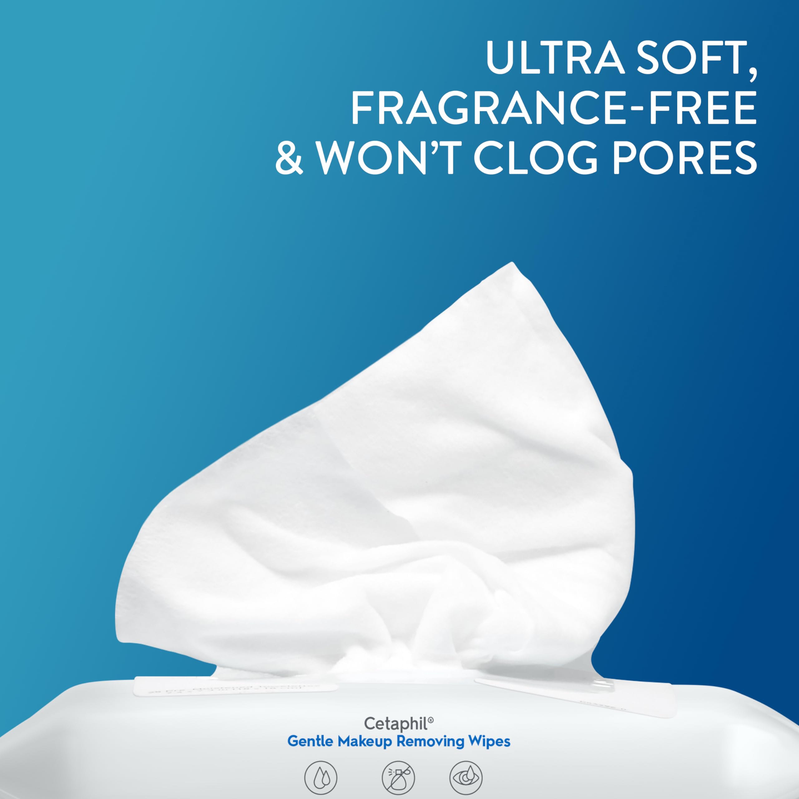 Cetaphil Gentle Makeup Removing Face Wipes, Daily Cleansing Facial