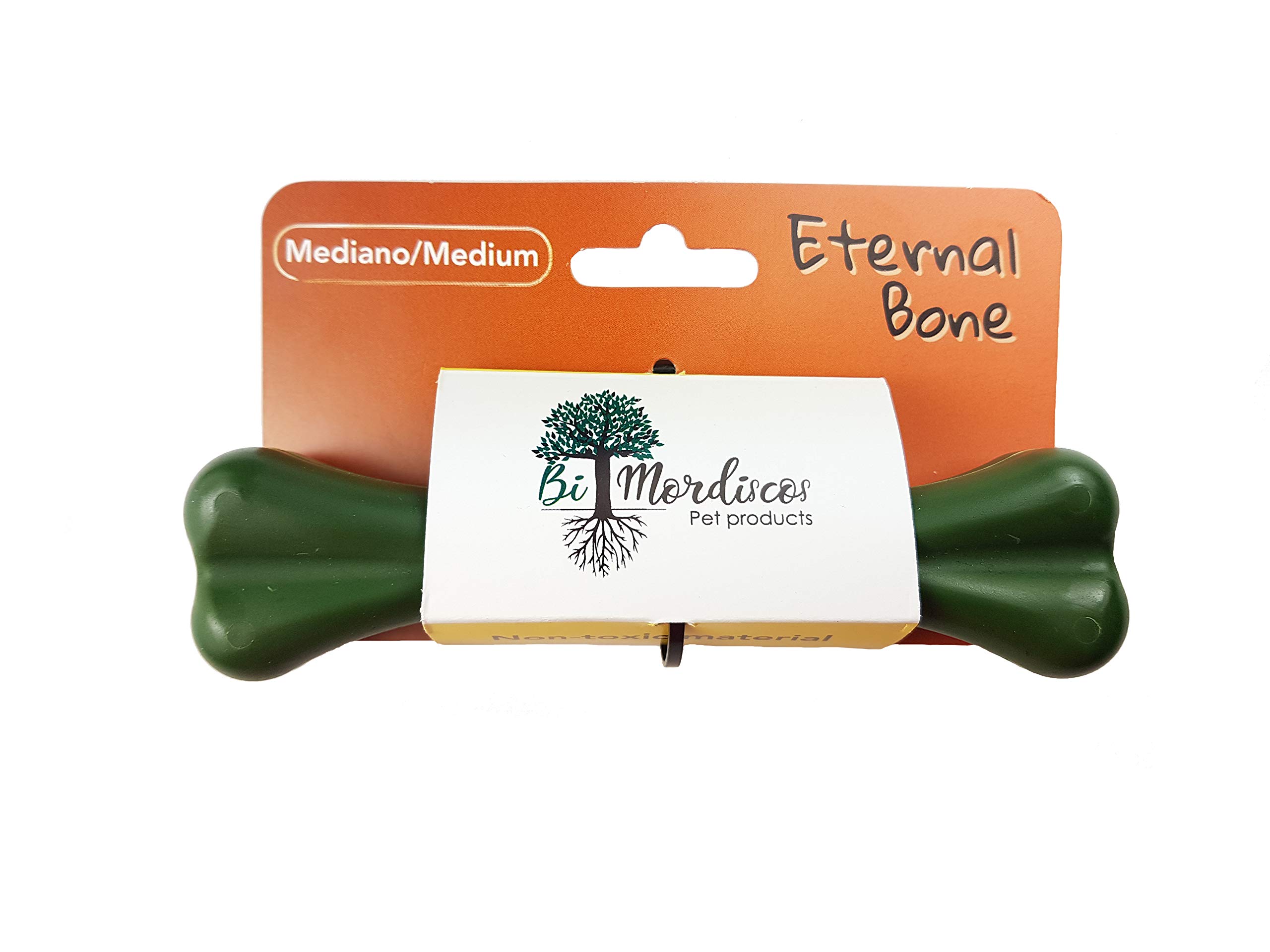 BiMordiscos Pet products Eternal Bone Indestructible Chew Toy for Dogs - Safe - Non-Toxic - Bone - Chew - Entertainment - Mouth Cleaning (Medium)