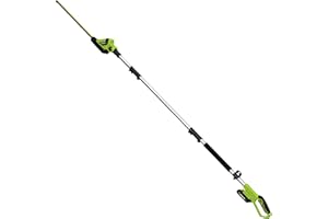 EARTHWISE POWER TOOLS BY ALM Earthwise LPHT12022 Volt 20-Inch Cordless Pole Hedge Trimmer, 20 inch, 2.0AH Battery & Fast Charger included