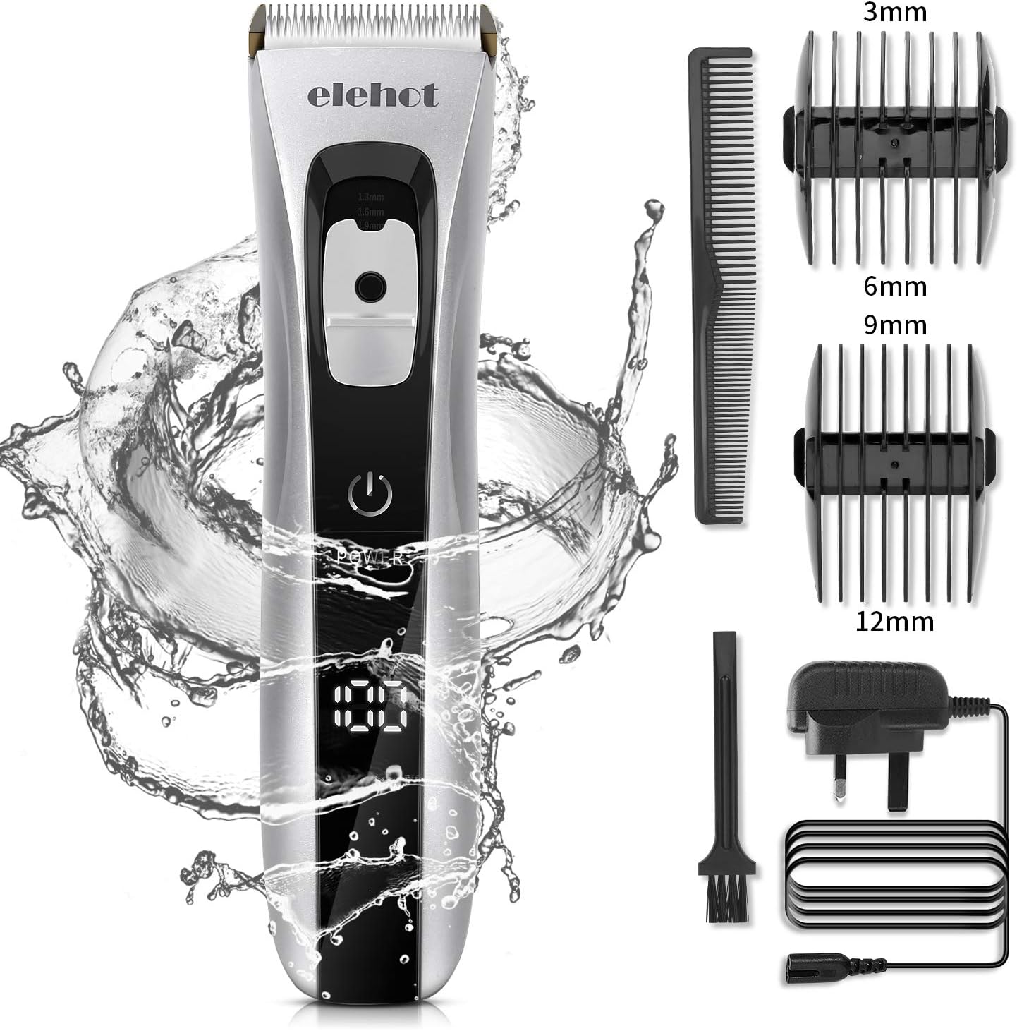 Hair Clippers Set for Men Beard Trimmer Men LCD Digital Display Touch Ttrave Switch Cordless Hair Trimmer Ceramic Blade with Comb Christmas Gift