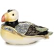Azurt LCX Hand-Painted Enamel Trinket Box With Frog Figurine - Jewelry Storage & Home Decor Keepsake