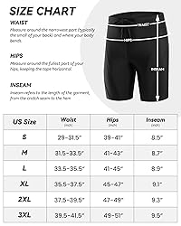 Runhit Swim Jammers for Men UPF 50+ Black Solid
