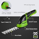 WORKPRO 2 in 1 Cordless Hedge Trimmer and Grass Shear 3.6 V 2000 mAh view 2