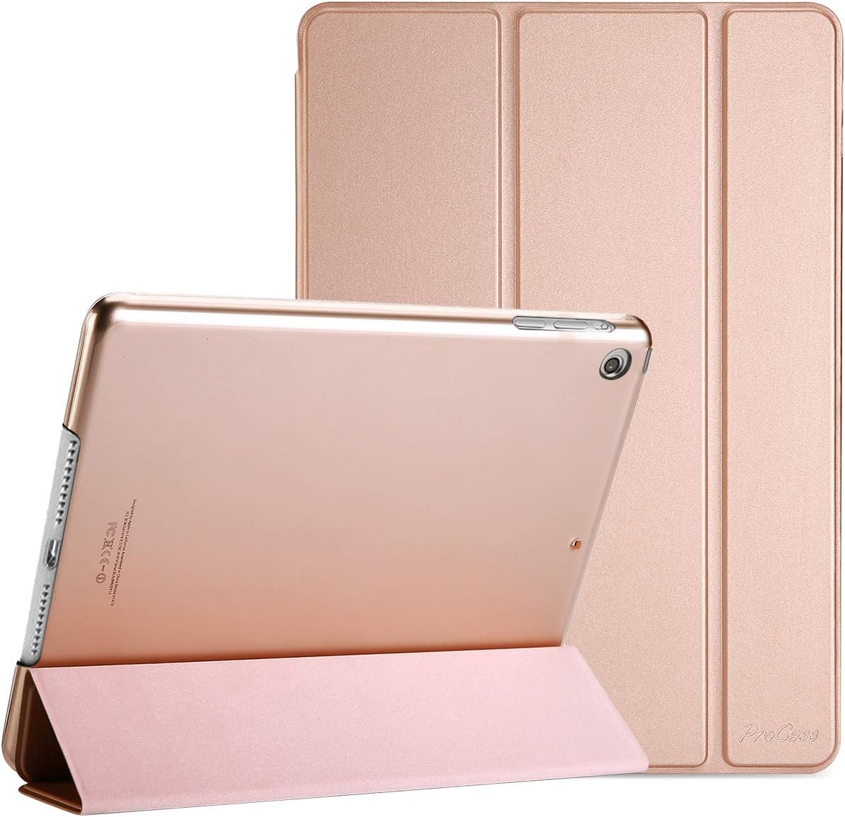 ProCase iPad Mini 1 2 3 Case(Old Model A1432 A1490 1455), Slim Lightweight Stand Cover with Translucent Frosted Back Smart Case for 7.9" Apple iPad Mini, Mini 2, Mini 3, with Auto Sleep/Wake–Rose Gold