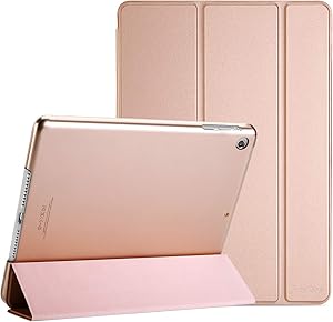 ProCase iPad Mini 1 2 3 Case(Old Model A1432 A1490 1455), Slim Lightweight Stand Cover with Translucent Frosted Back Smart Case for 7.9" Apple iPad Mini, Mini 2, Mini 3, with Auto Sleep/Wake–Rose Gold