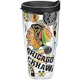 Tervis Made in USA Double Walled NHL Chicago Blackhawks Insulated Tumbler Cup Keeps Drinks Cold & Hot, 24oz, All Over