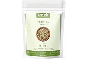 AEJESOP Organic Fennel Seeds, Natural Saunf, Whole Spice, 3.5oz(100g)