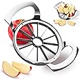 AUBENR 4.72 Inch Extra Large Apple Slicer with 12 Blades - Professional Heavy Duty Apple Cutter -304 Stainless Steel Apple Corer Tool - Sharp Apple Slicer and Corer - Easy to Use - Dishwasher Safe