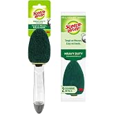 Scotch-Brite Heavy Duty Dishwand Kit, Includes 1 Wand &amp; 2 Refill Pads, Keep Hands Out of the Mess
