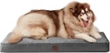 EHEYCIGA Orthopedic XXL Dog Bed Mattress Grey 120x74x9cm with Removable Cover