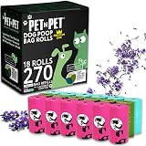 PET N PET Biodegradable Scented Dog Poo Bags 270 Ct 18 Rolls Lavender
