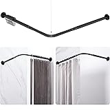 Yampos L Shaped Corner Shower Curtain