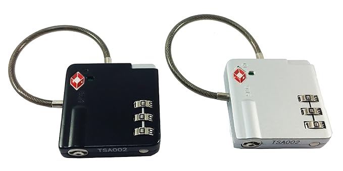 DOCOSS 3 Digit 529-TSA Approved Password Combination Travel Padlock for Luggage Bag(Multicolour) - Pack of 2
