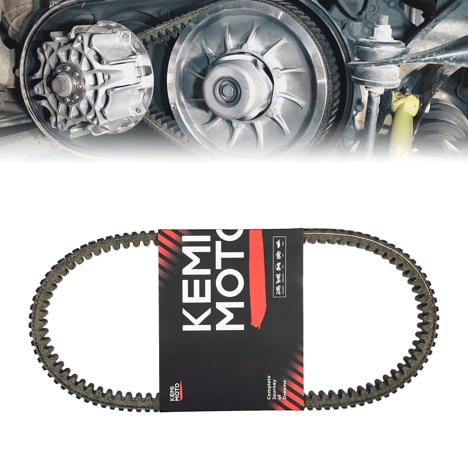 Photo 1 of KEMIMOTO UTV Drive Belt, Compatible with Can-Am Defender (Max) HD8 HD10 Maverick Sport (Max) 1000 1000R Trail 800 1000 800R 1000R Maverick X3 900 HO, OEM Replace 422280656 422280654