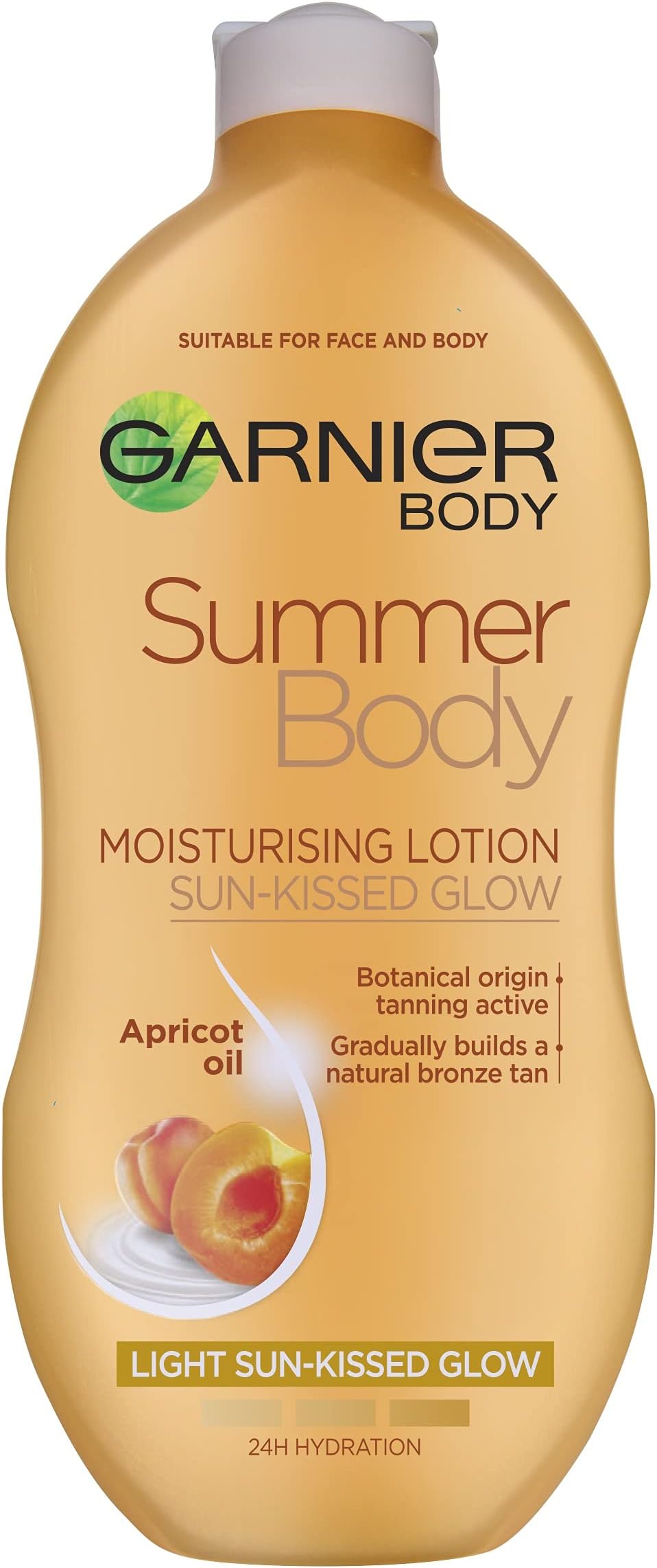 Garnier Summer Body Gradual Tan Moisturiser Light 250ml Face Body 24hr Hydration