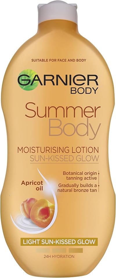Garnier Summer Body Gradual Tan Moisturiser Light 250ml Face Body 24hr Hydration