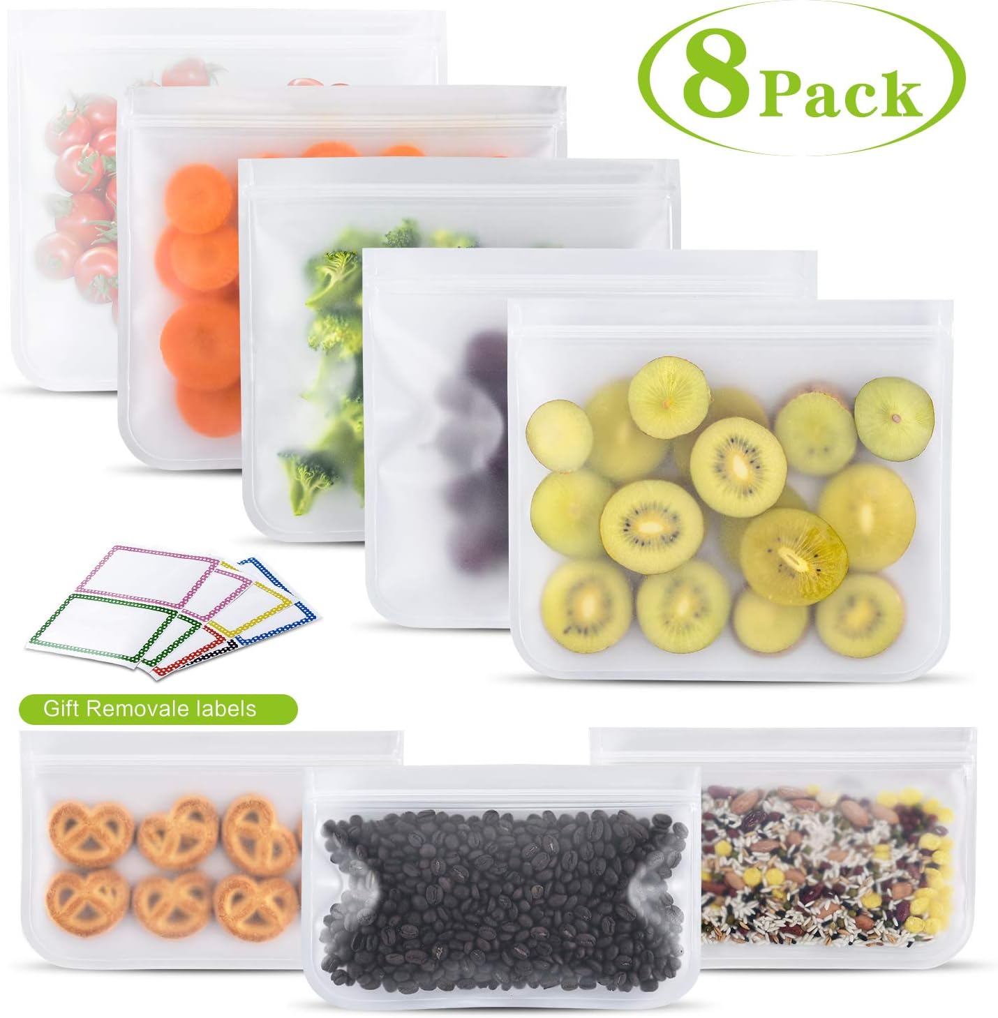 8 pack Reusable Food Storage Bag Catchy Deals Amazon Coupon & Deals