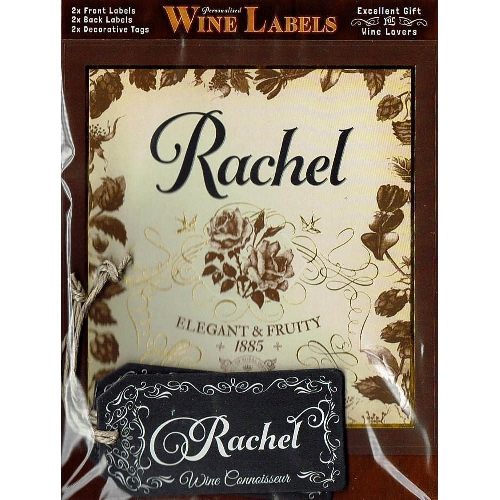 Personalised Wine Label 2 Pack "RACHEL "
