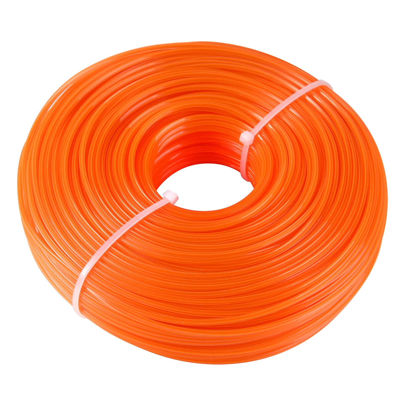 CHRORINE 5-Edge Heavy Duty Nylon Strimmer Line, 2.4mm x 100m, Orange, Petrol