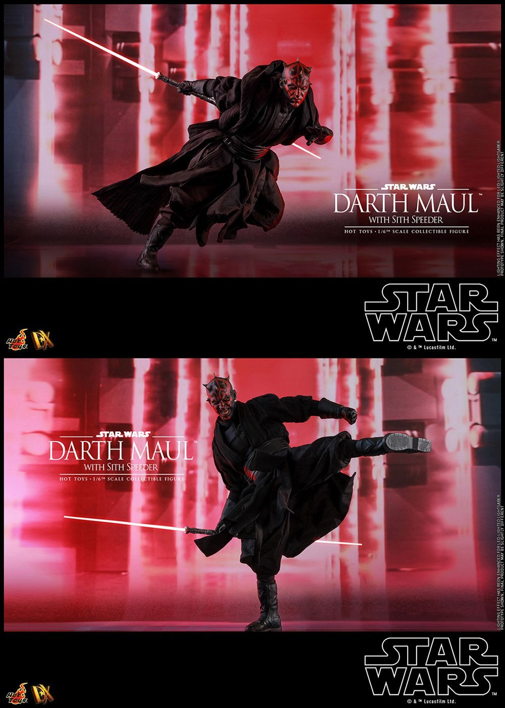 hot toys darth maul with sith speeder