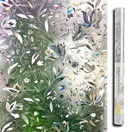 Lemon Cloud 3D Fensterfolie 60x200 Sichtschutz Folie Fenster für Home Dekoration und Sichtschutz,tulpe folie für fenster, 60c