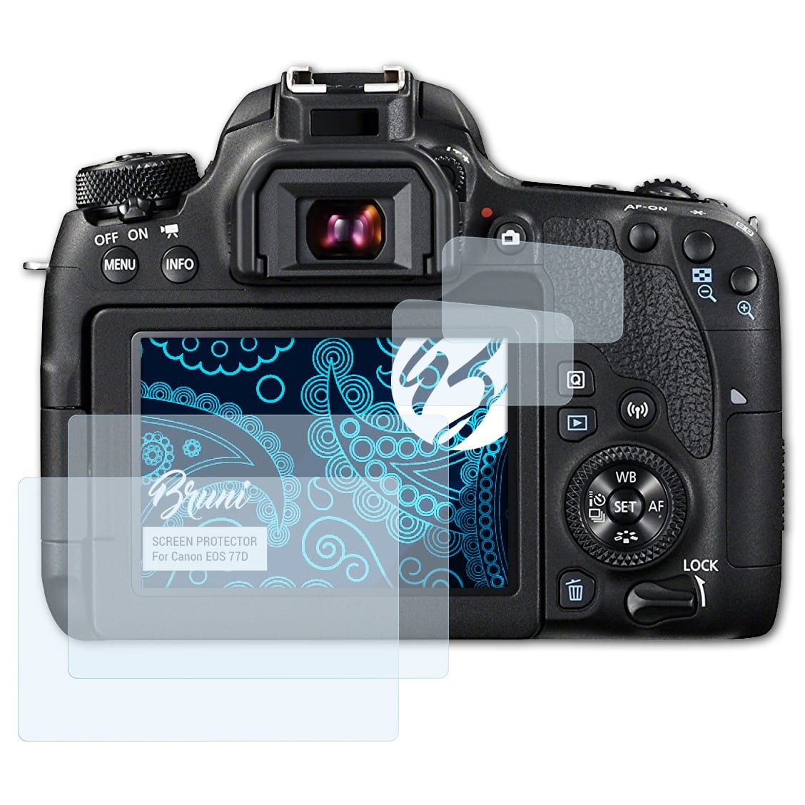 Bruni Película Protectora para Canon EOS 77D Protector Película ...