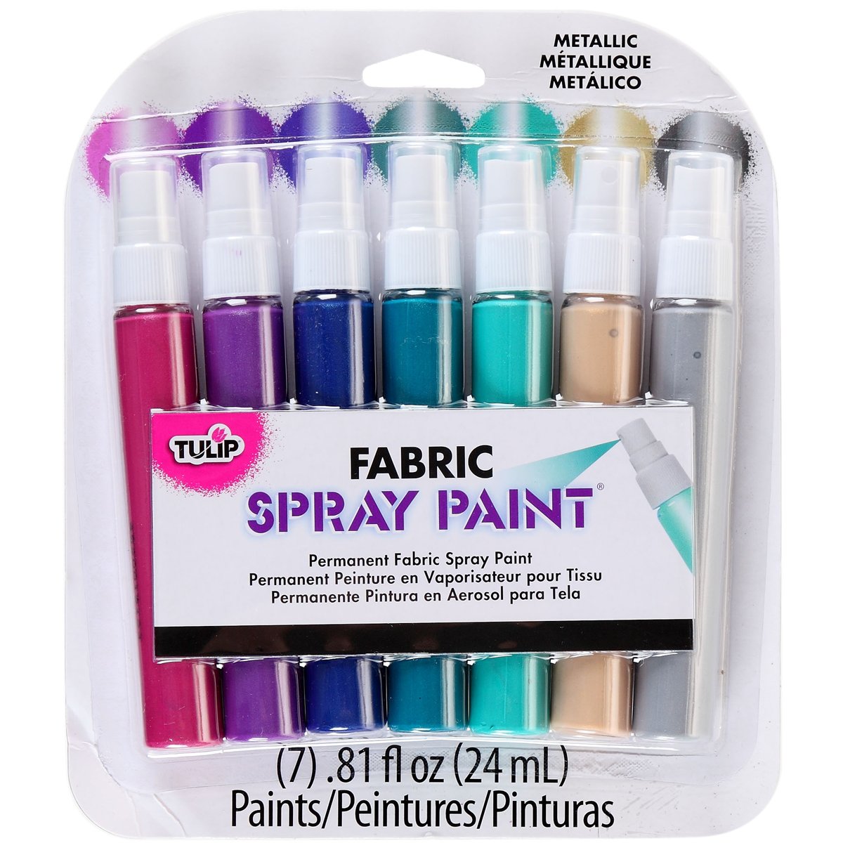 I Love To Create Tulip Mini fabric spray paint Metallic 7pcs