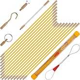 22FT Fiberglass Wire Running Kit, Cable Running Rods with 4 Attachments | Fiberglass Electrical Wire Running Rods, 22FT Non-Conductive Pulling Kit with 4 Interchangeable Heads, Carrying Case
