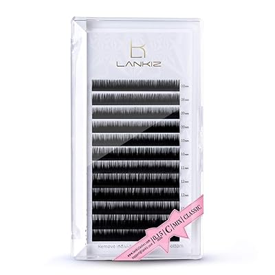 LANKIZ Eyelash Extensions, 0.15mm C Curl Mixed Tray, Faux Mink Individual Lash Extensions 8mm | 9mm | 10mm | 11mm | 12mm | 13mm | 14mm | 15mm| Mix |