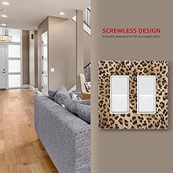 Classic Leopard 2 Gang Double Rocker/Decor Light