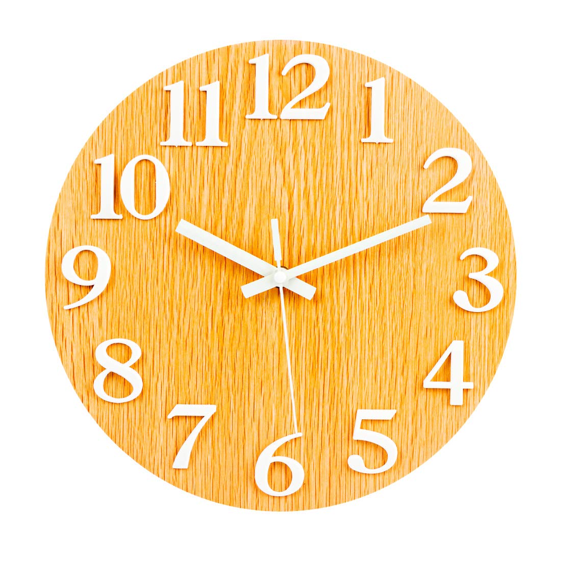 Proclim Dz Mobel Wohnaccessoires Wanduhren Leichte Holzmaserung Oiurv 12 Zoll 30cm Leuchtend Wanduhren Nachtleuchtend Gerauschlose Ohne Tickgerausche Leuchtziffern Lautlos Wanduhr Fur Schlafzimmer Wohnzimmer