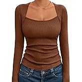 LILLUSORY Sweaters for Women Fall Outfits 2025 Long Sleeve Shirts for Women Knit Pullover Sweater Tops Clothes Fashion