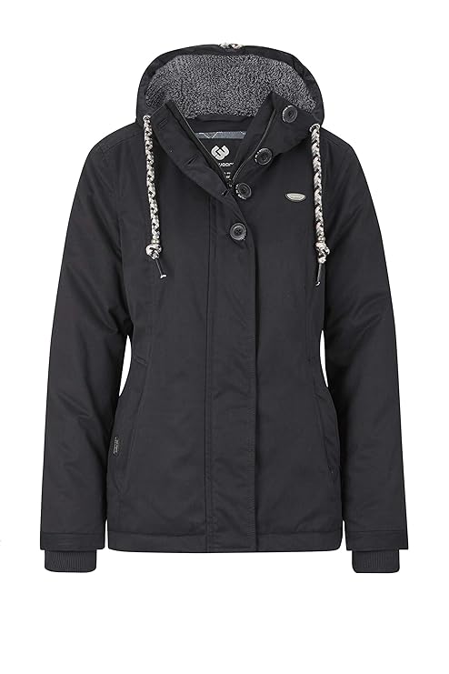 Ragwear Lynx Teddy Damen Frauen Winterjacke,durchgängig gefüttert,wasserabweisend